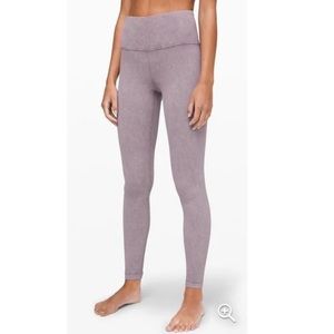 Lululemon high rise acid wash lavender leggings size 0